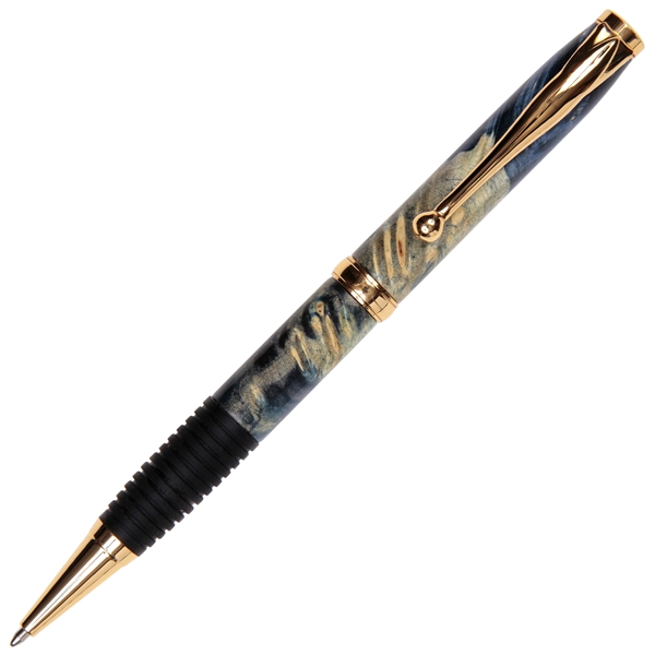 Comfort Twist Pen - Comfort Twist Pen with Grip-Blue Maple Burl by Lanier Pens, lanierpens, lanierpens.com, wndpens, WOOD N DREAMS, Pensbylanier