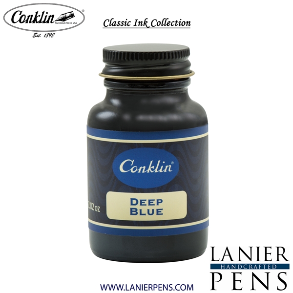 Conklin Deep Blue Ink Bottle 60ml by Lanier Pens, lanierpens, lanierpens.com, wndpens, WOOD N DREAMS, Pensbylanier