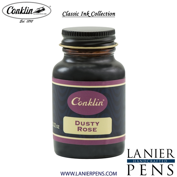Conklin Dusty Rose Ink Bottle 60ml by Lanier Pens, lanierpens, lanierpens.com, wndpens, WOOD N DREAMS, Pensbylanier