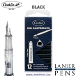 12 Pack Conklin Ink Cartridges - Black By Lanier Pens