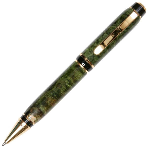 Cigar Twist Pen - Green Maple Burl by Lanier Pens, lanierpens, lanierpens.com, wndpens, WOOD N DREAMS, Pensbylanier