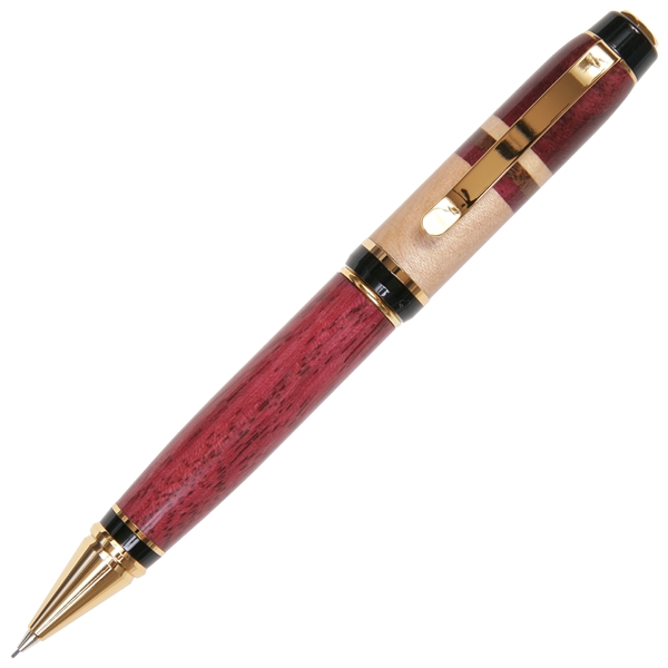 Cigar Twist Pencil - Purpleheart & Maple with Walnut Inlay by Lanier Pens, lanierpens, lanierpens.com, wndpens, WOOD N DREAMS, Pensbylanier