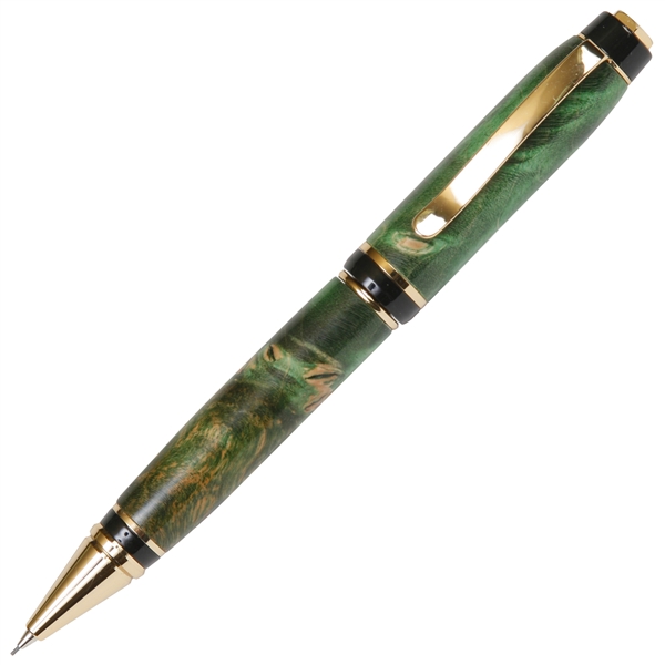Cigar Twist Pencil - Green Maple Burl by Lanier Pens, lanierpens, lanierpens.com, wndpens, WOOD N DREAMS, Pensbylanier