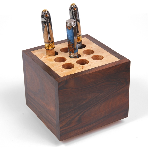 Rosewood & Maple Cube - 9 Pen by Lanier Pens, lanierpens, lanierpens.com