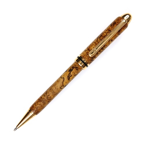 Designer Twist Pen - Yellow Box Elder by Lanier Pens, lanierpens, lanierpens.com, wndpens, WOOD N DREAMS, Pensbylanier