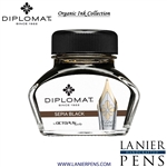 Diplomat Sepia Black Ink Bottle, 30ml by Lanier Pens, lanierpens, lanierpens.com, wndpens, WOOD N DREAMS, Pensbylanier