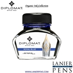 Diplomat Royal Blue Ink Bottle, 30ml by Lanier Pens, lanierpens, lanierpens.com, wndpens, WOOD N DREAMS, Pensbylanier