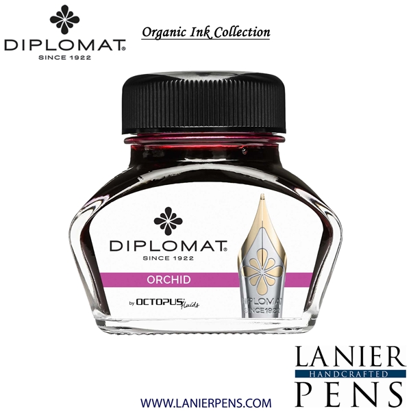 Diplomat Orchid Ink Bottle, 30ml by Lanier Pens, lanierpens, lanierpens.com, wndpens, WOOD N DREAMS, Pensbylanier