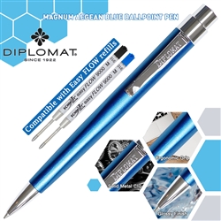 Diplomat Magnum Ball Point Pen - Aegean Blue