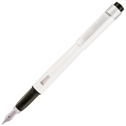 Diplomat Magnum Fountain Pen - Pearl White