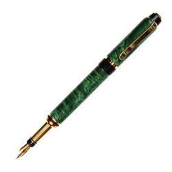 Cigar Fountain Pen - Green Box Elder