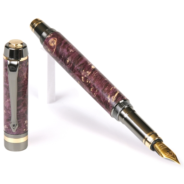 Elite Fountain Pen - Purple Box Elder by Lanier Pens, lanierpens, lanierpens.com, wndpens, WOOD N DREAMS, Pensbylanier