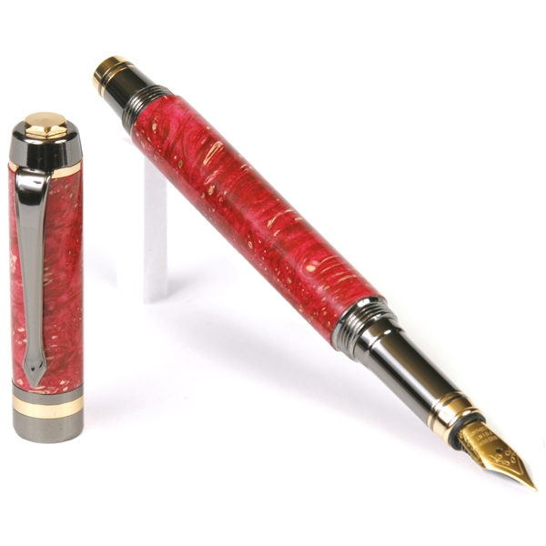 Elite Fountain Pen - Red Box Elder by Lanier Pens, lanierpens, lanierpens.com, wndpens, WOOD N DREAMS, Pensbylanier