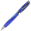 Blue & Pearl Marbleized Gloss Body Ballpoint Pen by Lanier Pens