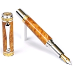 Majestic Fountain Pen - Yellow Box Elder by Lanier Pens, lanierpens, lanierpens.com, wndpens, WOOD N DREAMS, Pensbylanier