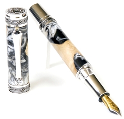 Majestic Fountain Pen - Black Pearl