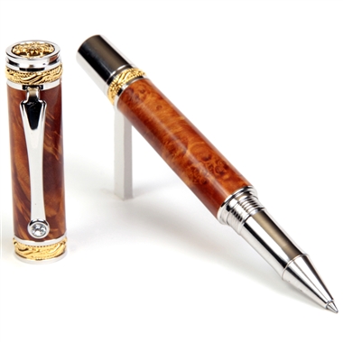 Majestic Rollerball Pen - Yellow Box Elder by Lanier Pens, lanierpens, lanierpens.com, wndpens, WOOD N DREAMS, Pensbylanier