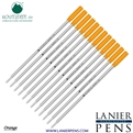 12 Pack - Monteverde Soft Roll Ballpoint C13 Paste Ink Refill Compatible with most Cross Style Ballpoint Pens - Orange (Medium Tip 0.7mm) - Wood N Dreams