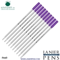 10 Pack - Monteverde Soft Roll Ballpoint C13 Paste Ink Refill Compatible with most Cross Style Ballpoint Pens - Purple (Medium Tip 0.7mm) - Wood N Dreams