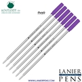 6 Pack - Monteverde Soft Roll Ballpoint C13 Paste Ink Refill Compatible with most Cross Style Ballpoint Pens - Purple (Medium Tip 0.7mm) - Wood N Dreams