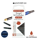 Monteverde G305FO Ink Cartridges Clear Case Gemstone Fireopal- Pack of 12