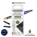 Monteverde G305MS Ink Cartridges Clear Case Gemstone Moonstone- Pack of 12