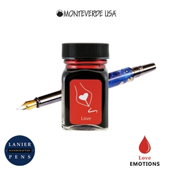 Monteverde G309LR 30 ml Emotions Fountain Pen Ink Bottle- Love Red