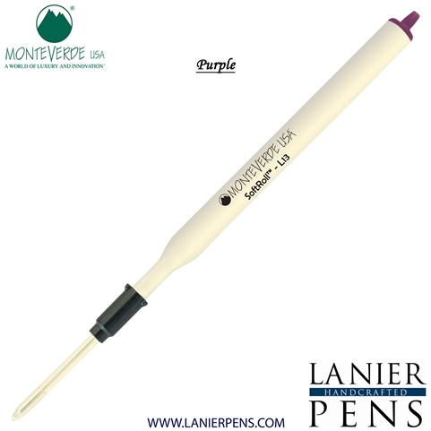 Monteverde Soft Roll Ballpoint L13 Paste Ink Refill Compatible with most Lamy Style Ballpoint Pens - Purple (Medium Tip 0.7mm) - Wood N Dreams, Monteverde L13 ink refill, ink refill L13, L13 monteverde ink refill, L13 monteverde refill, L13 monteverde ref