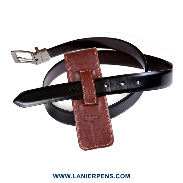 Brown Double Leather Pen Holster by Lanier Pens, lanierpens, lanierpens.com, wndpens, WOOD N DREAMS, Pensbylanier