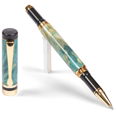 Classic Rollerball Pen - Turquoise Box Elder by Lanier Pens, lanierpens, lanierpens.com, wndpens, WOOD N DREAMS, Pensbylanier