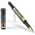 Classic Rollerball Pen - Green and Silver Burl End Cap by Lanier Pens, lanierpens, lanierpens.com, wndpens, WOOD N DREAMS, Pensbylanier