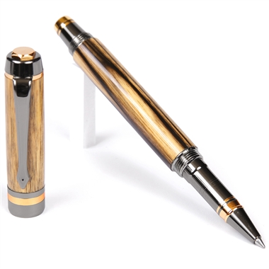 Classic Elite Rollerball Pen - Black & White Ebony by Lanier Pens, lanierpens, lanierpens.com, wndpens, WOOD N DREAMS, Pensbylanier