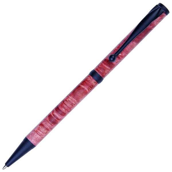 Slimline Twist Pen - Red Maple Burl by Lanier Pens, lanierpens, lanierpens.com, wndpens, WOOD N DREAMS, Pensbylanier