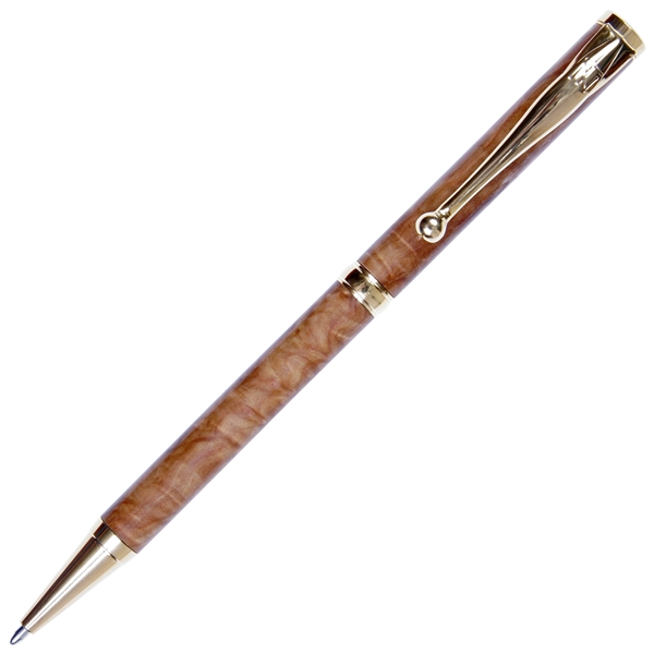 Slimline Twist Pen - Brown Mallee Burl by Lanier Pens, lanierpens, lanierpens.com, wndpens, WOOD N DREAMS, Pensbylanier