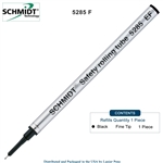 Schmidt 5285 Extra Fine Rollerball Metal Refill - Black Ink (Extra Fine Tip 0.5mm) by Lanier Pens, Wood N Dreams