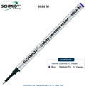12 Pack - Schmidt 5888 Safety Ceramic Rollerball Metal Refill - Blue Ink (Medium Tip 0.7mm) by Lanier Pens, Wood N Dreams