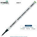 4 Pack - Schmidt 5888 Safety Ceramic Rollerball Metal Refill - Green Ink (Fine Tip 0.6mm) by Lanier Pens, Wood N Dreams