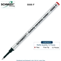 12 Pack - Schmidt 5888 Safety Ceramic Rollerball Metal Refill - Red Ink (Fine Tip 0.6mm) by Lanier Pens, Wood N Dreams