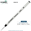 2 Pack - Schmidt 6040 FineLiner Fiber Tip Metal Refill - Black Ink (Medium Tip 1.00mm) by Lanier Pens, Wood N Dreams
