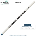 Schmidt 635 D1 Mine Ballpoint Refill - Blue Ink (Medium Tip 0.7mm) by Lanier Pens, Wood N Dreams