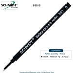 Schmidt 888 Safety Ceramic Rollerball Refill - Black Ink (Broad Tip 1.00mm) by Lanier Pens, Wood N Dreams