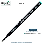 Schmidt 888 Safety Ceramic Rollerball Refill - Turquoise Ink (Medium Tip 0.7mm) by Lanier Pens, Wood N Dreams