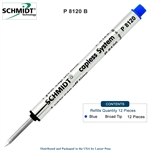 12 Pack - Schmidt P8120 Capless Rollerball Refill - Blue Ink (Broad Tip 1.00mm) by Lanier Pens, Wood N Dreams