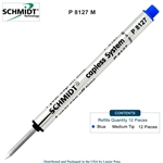 12 Pack - Schmidt P8127 Capless Rollerball Refill - Blue Ink (Medium Tip 0.7mm) by Lanier Pens, Wood N Dreams