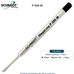 Schmidt P950 MegaLine Pressurized Refill - Black Ink (Medium Tip 0.7mm) by Lanier Pens, Wood N Dreams