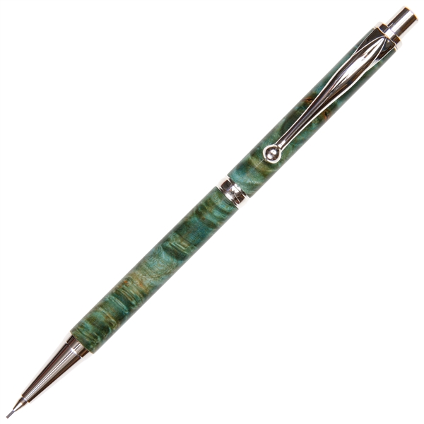 Slimline Pencil - Turquoise Box Elder by Lanier Pens, lanierpens, lanierpens.com, wndpens, WOOD N DREAMS, Pensbylanier