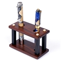 Rosewood Upright Pen Stand - 2 Pen by Lanier Pens, lanierpens, lanierpens.com