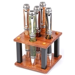 Bubinga & Ebony Upright Pen Stand - 5 Pens by Lanier Pens, lanierpens, lanierpens.com