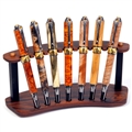 Rosewood & Ebony Upright Pen Stand - 7 Pen by Lanier Pens, lanierpens, lanierpens.com