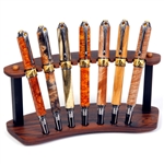 Rosewood & Ebony Upright Pen Stand - 7 Pen by Lanier Pens, lanierpens, lanierpens.com